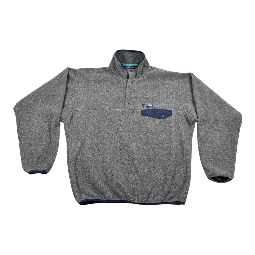 Patagonia Synchilla Sweater Mens Small Gray Snap-T Fleece Pullover STY 25450FA18